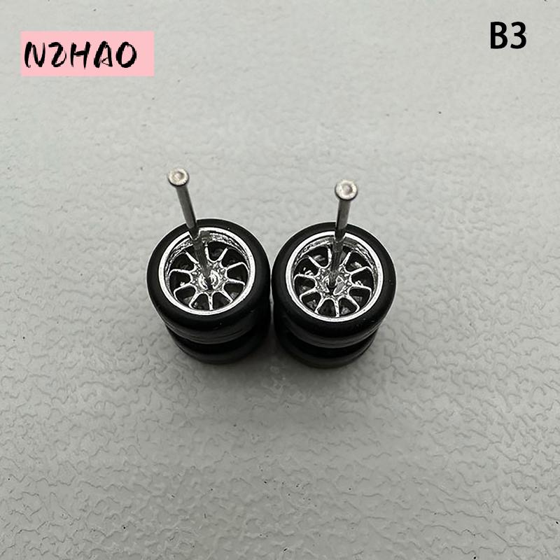 Creative Abs Basic Modified Toy Car Parts for Hotwheels Tomica Mini Gt 1 Set 1 64 Wheel Car Model with Rubber Tires - 8