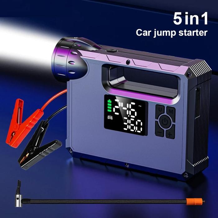 CAR JUMP STARTER MOBIL 5 IN 1 - JUMPER AKI MOBIL 16000 MAH MULTIFUNGSI - DerilStore5 Harga  1,826,000 Ringgit*Penghantaran Percuma