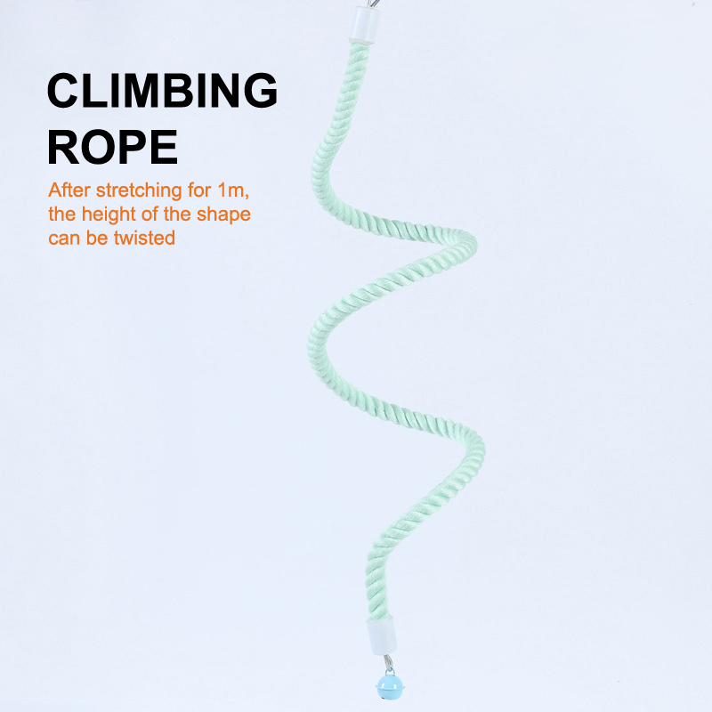 WANGHU Chim Claw lồng Đồ chơi Vẹt da Claw Mài mỏ Mài đứng cực bông dây thừng xoay leo dây chim lồng phụ kiện - 6