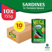 Mega Sardines In Tomato Sauce 155G By 10'S