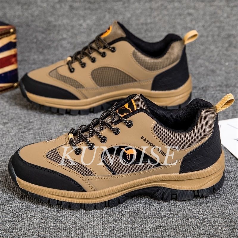 KUNOISE Men's shoes hiking shoes breathable sports shoes middle-aged and elderly walking casual shoes ราคา 219 บาท*ส่งฟรี