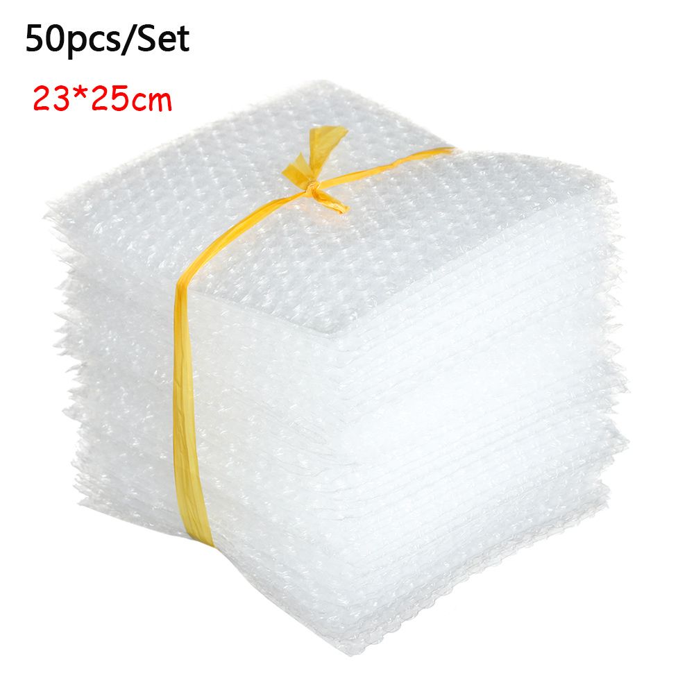 GAN 50pcs 7 Sizes Cushioning Covers Envelope Protective Wrap Shockproof Package White Bubble Bag Foam Packing Bags