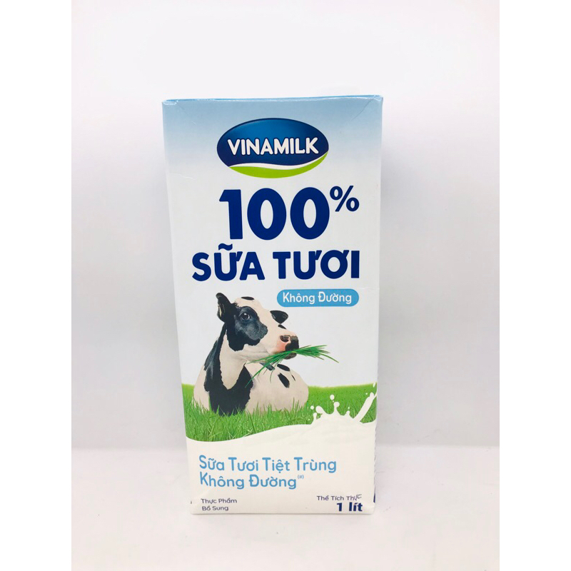 Sữa tươi 100% Vinamilk chai 1L không đường