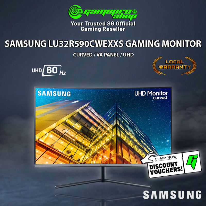 Samsung 32 UHD Curved Monitor with 1 Billion colors LU32R590CWEXXS - VA Panel / 3Y Singapore