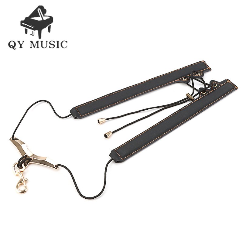 Saxophone dây đeo cổ và vai đôi có thể điều chỉnh-Dây đeo vai Phụ kiện nhạc cụ cho người chơi sax
