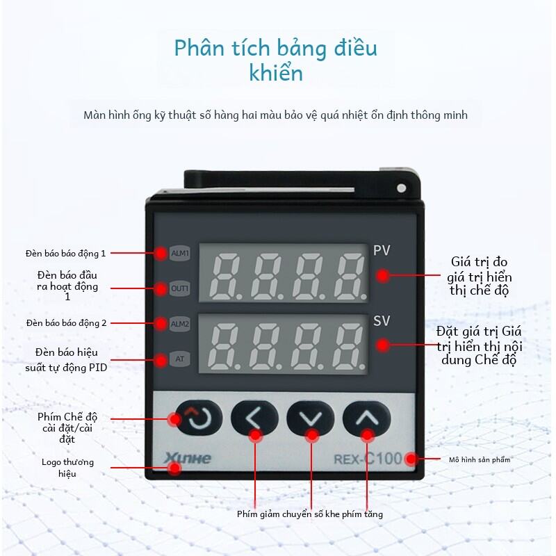 {FTUTYU} Smart Digital Display Temperature Controller REX-C100-400-C700-C900 Fully Automatic Temperature Regulator Hardware Tools