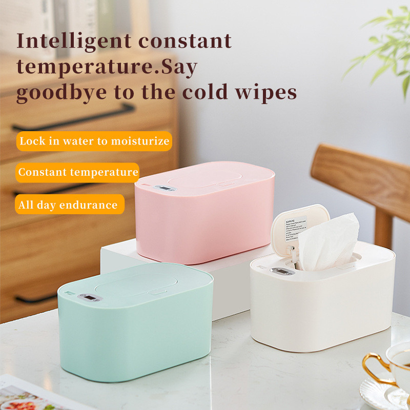 Bé lau nóng ấm hơn, xách tay khăn lau dung tích lớn ấm hơn Dispenser với màn hình LED, có thể điều chỉnh Khăn ướt em bé chủ, sạc USB