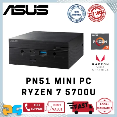 ASUS PN51 PN51-E1-B7121MD Barebone Mini PC / AMD Ryzen 7 5700U / NUC for Office Media Study Win 10 Pro