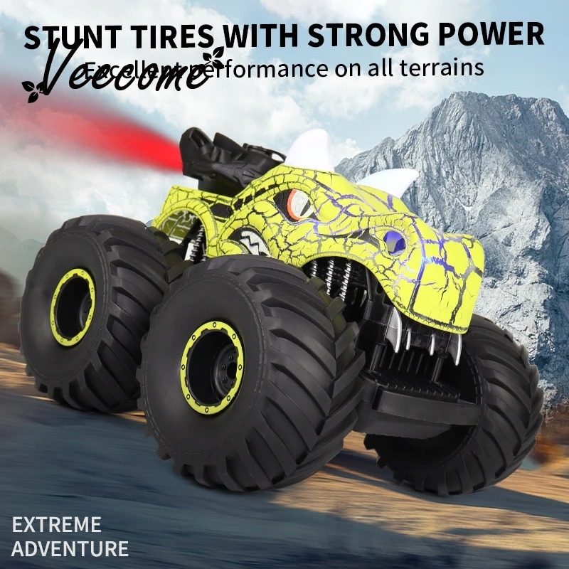 VEE Remote Control Car For Kids Dinosaur Spray Toy 2.4G 6CH Off-road Vehicle With Lights Sound Car Toy Model Gifts For Boys Girls ราคา 587 บาท*ส่งฟรี