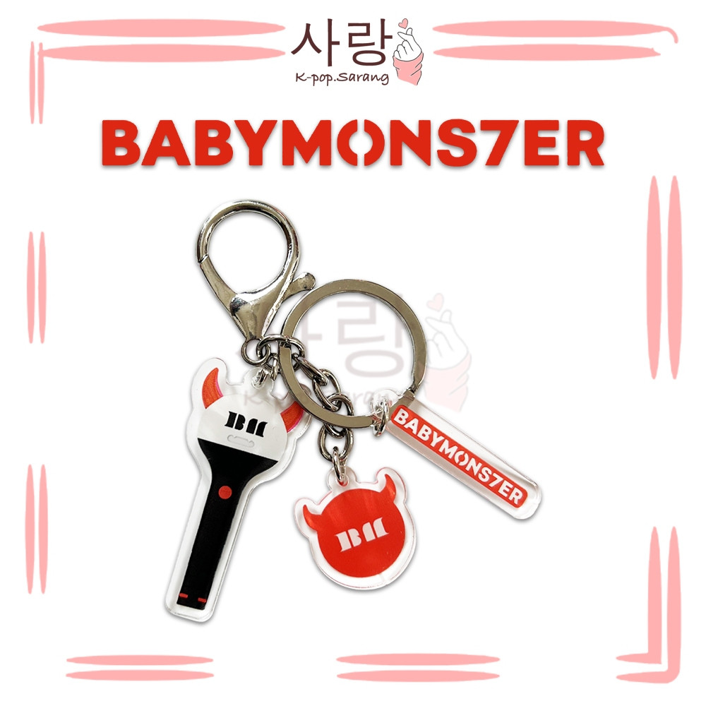 Kpop babymonster Keychain Lightstick Bộ sưu tập thanh ánh sáng