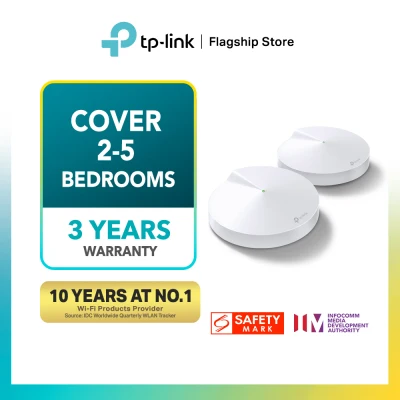 TP LINK Deco M5(2-pack) AC1300 Dual Band Gigabit MU-MIMO WiFi Mesh Router (Whole Home Mesh WiFi System) Works with all Telcos (Supports IPTV)