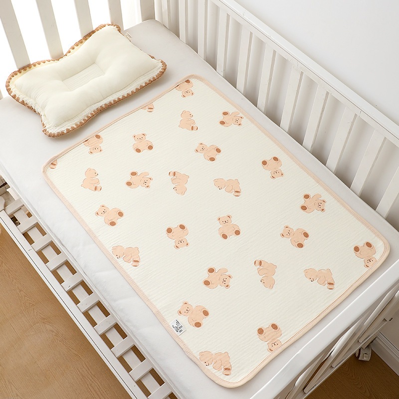 EZYLITTLES Baby Waterproof Urine Pad Washable Cotton Diaper Changing Mat Breathable Newborn Mattress Protector Quick Dry Reusable Baby Bed Pad Soft Absorbent Changing Sheet Anti Leak Sleeping Mat for Crib Stroller 50x70cm 70x100cm