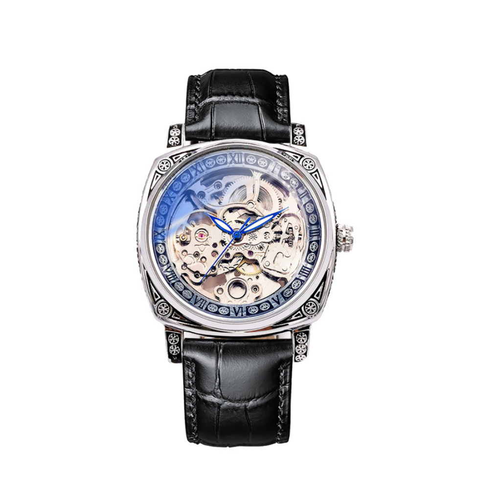 Đồng hồ cơ nam Chenxi dây da lộ máy tự động cao cấp,đồng hồ doanh nhân đẳng cấp sang trọng lịch lãm