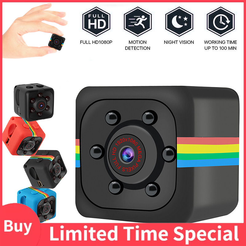 SQ11 Mini Camera Hd 1080p Sensor Night Vision Camcorder Motion Dvr Micro Camera Sport Dv Cam Car Dvr Camera ราคา 228 บาท*ส่งฟรี