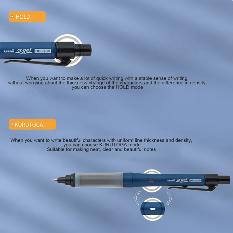 [Nineck] Bút Chì cơ khí Uni alpha-gel mới, giữ & kuru toga tự động 0.3 Chuột máy tính tiện lợi mềm 0