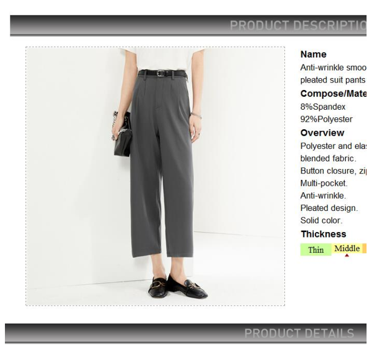 GIORDANO Women Pants Anti-Wrinkle Smooth Pleated Suit Pants Multi-Pocket Solid Color Simple Fashion Casual Pants 05414307 · v2