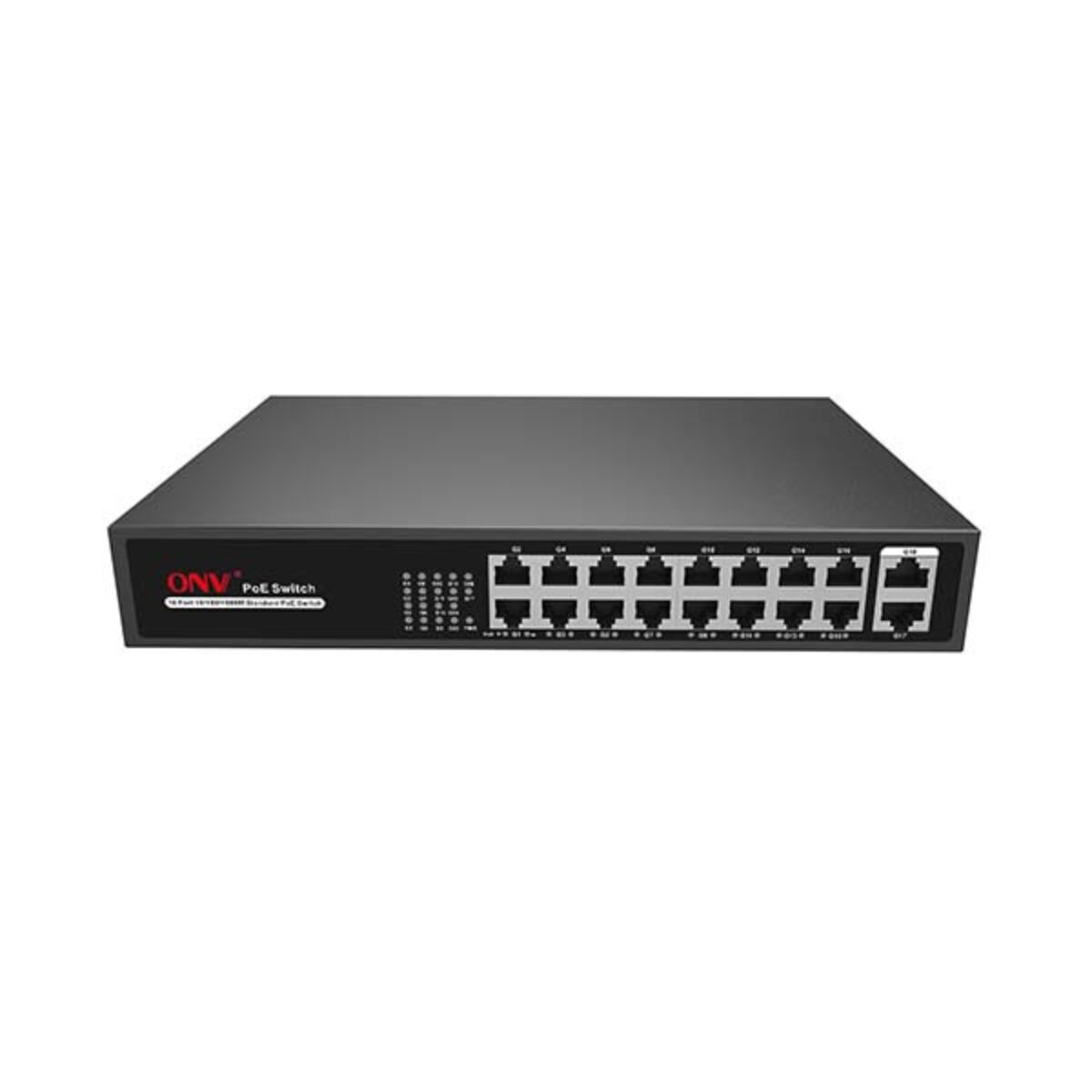 Switch POE 16 cổng 1000M + 2 port uplink ONV-H3016PS