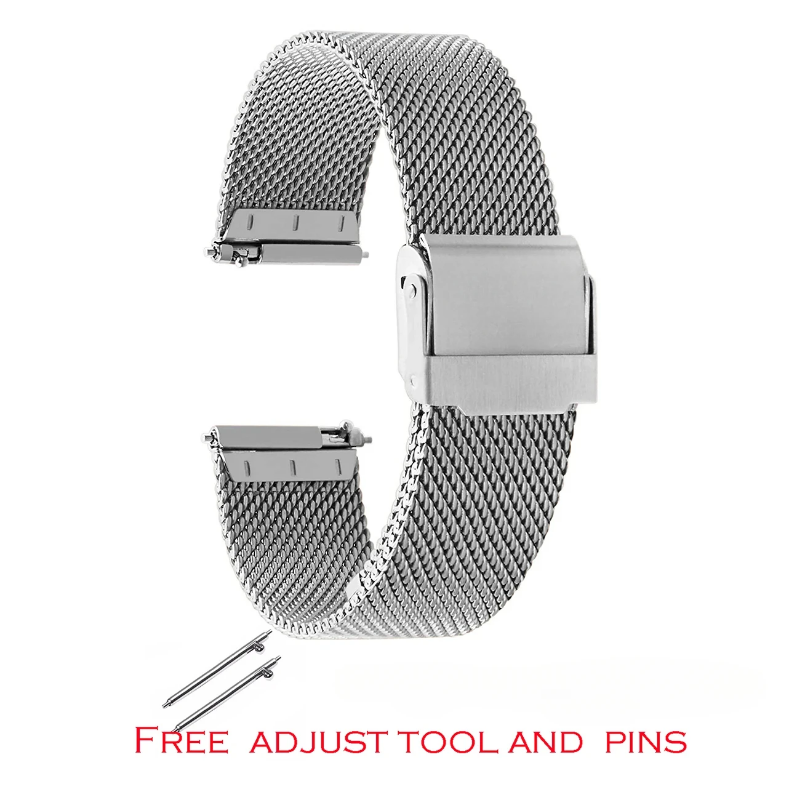 For 2025 NEW 0.6mm Mesh Watch Strap for DW Watch Steel Milanese Strap 12mm 14mm 16mm 17mm 18mm 19mm