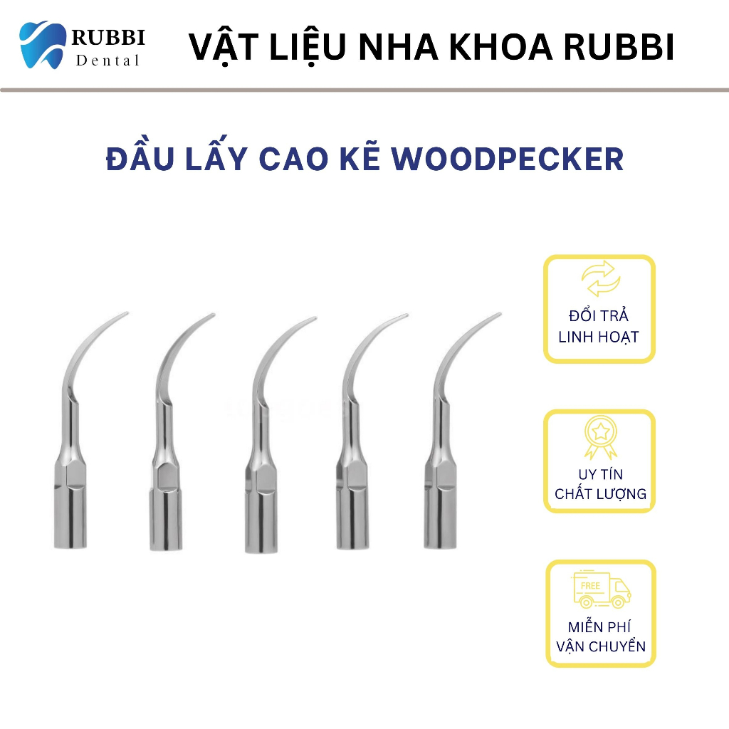 Đầu lấy cao kẽ WOODPECKER làm sạch mảng bám răng chất lượng cao