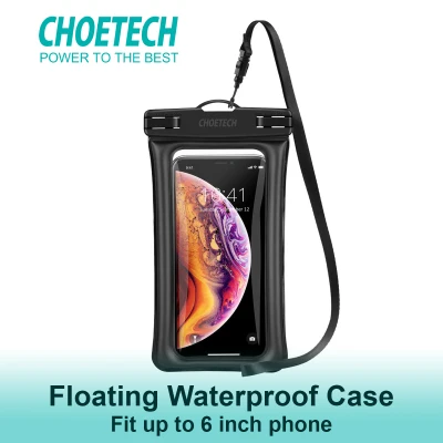 CHOETECH Universal Floating Waterproof Clear Transparent Phone Case Waterproof Case
