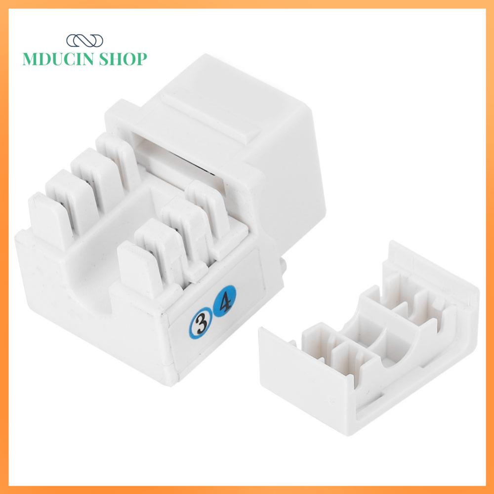 MDUCIN SHOP 5Pcs Mèo 3 Mô-đun giọng nói điện thoại RJ11-90 ° ABS Mô-đun thông tin Thành phần dây điện có bọc bụi Mô-đun mạng Hệ thống điện thoại