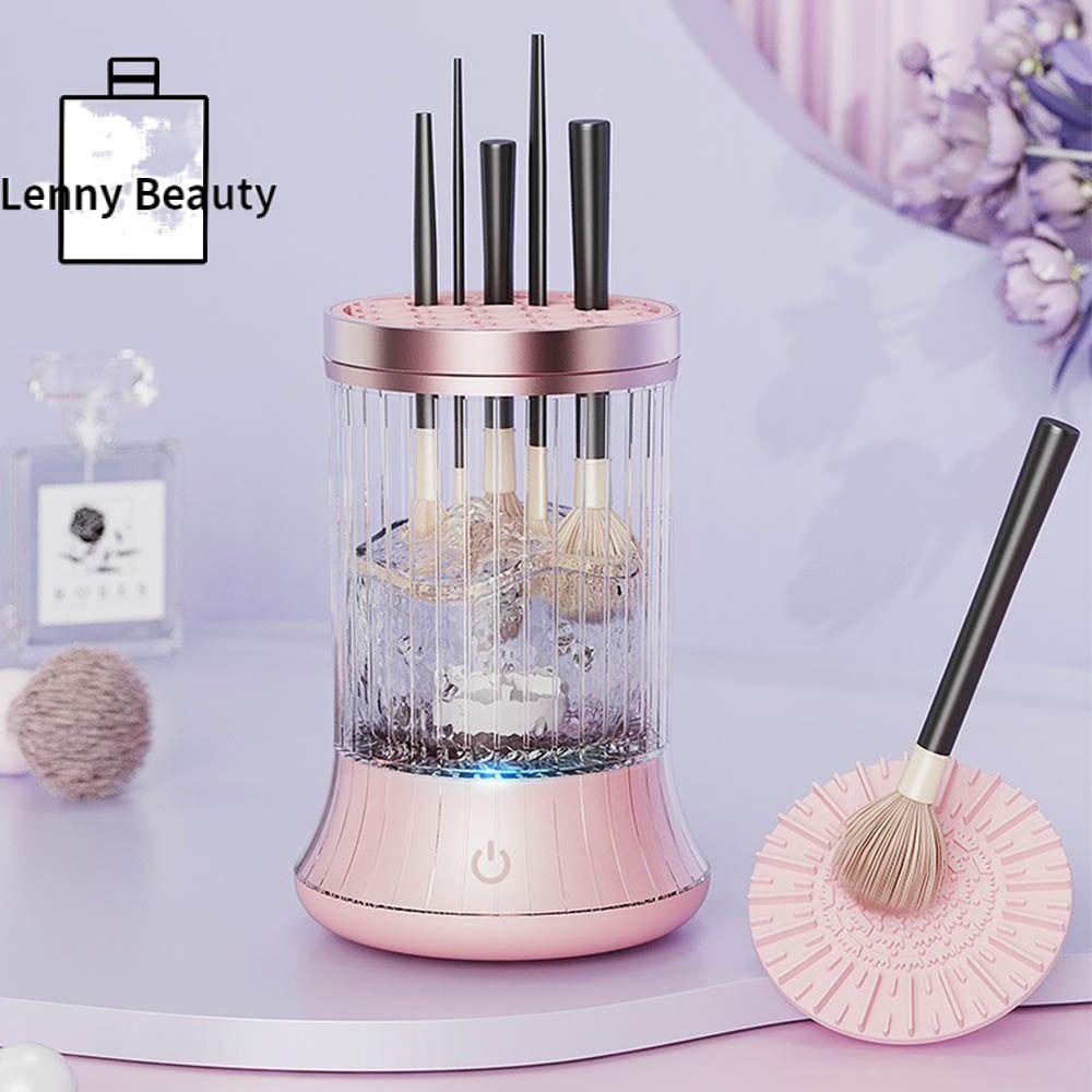 LENNY Tiện lợi Máy làm sạch cọ trang điểm điện Nhanh khô Có thể sạc lại Máy làm sạch cọ mỹ phẩm Di động Quay Dụng cụ làm sạch cọ trang điểm Phụ kiện sấy khô