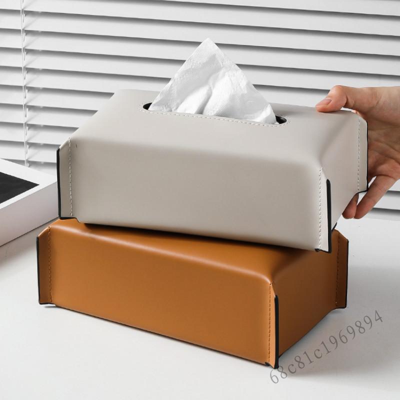 Hộp mô bằng da - Bộ phân phối giấy dệt cho máy tính để bàn phòng khách xe hơi