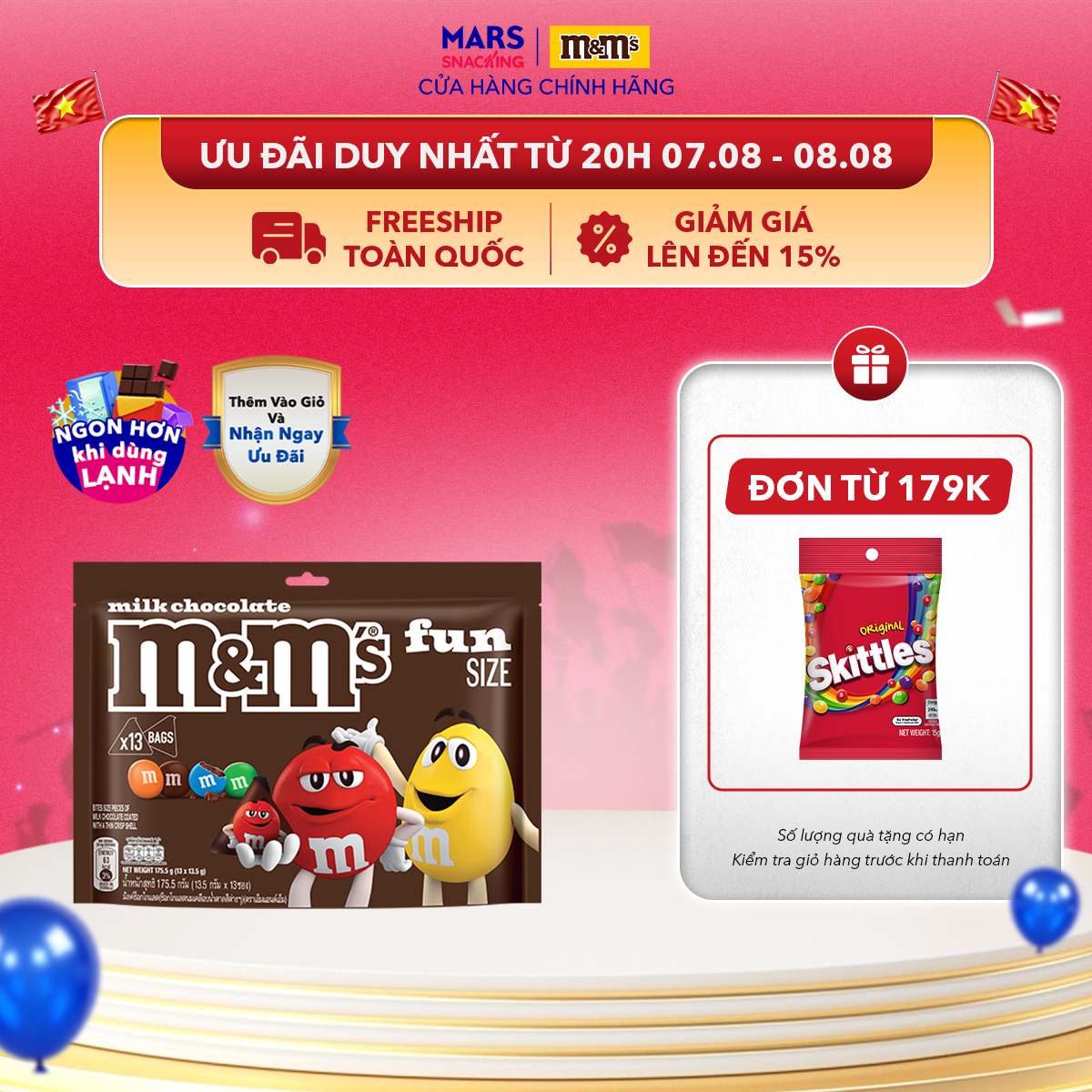 Kẹo sôcôla sữa M&M's 175.5g