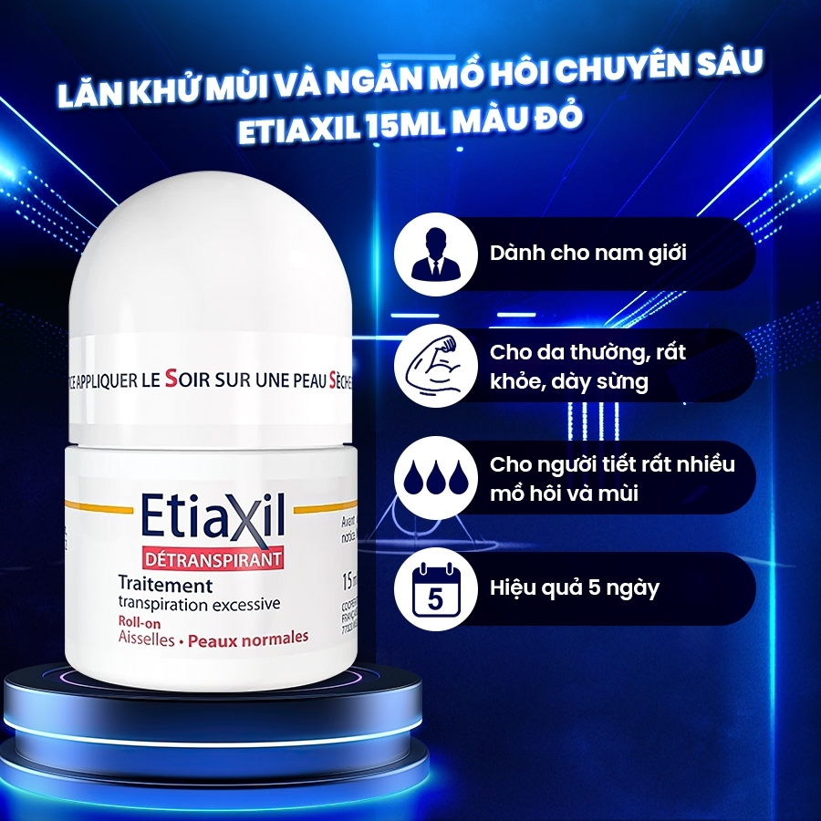  Lăn Khử Mùi Và Ngăn Mồ Hôi Chuyên Sâu Etiaxil 15ml 