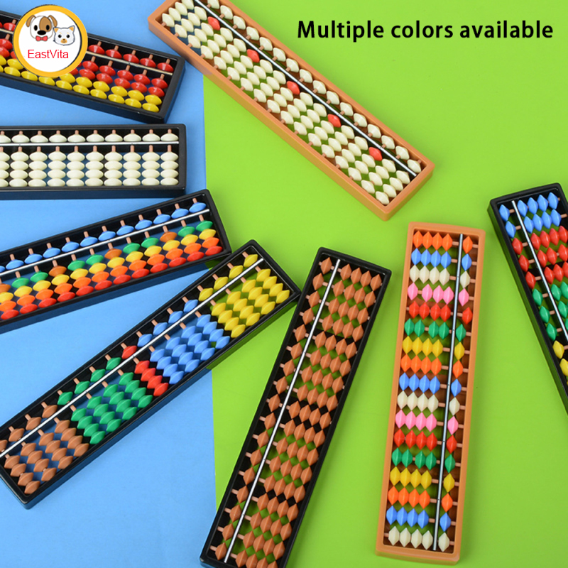 17 Column Plastic Abacus With Colorful Beads Children Math Arithmetic