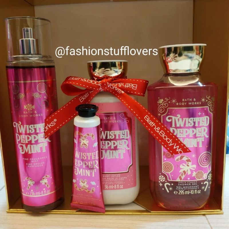 Buy BBW Bath & Body Works Twisted Peppermint Gift Bag SET Singapore