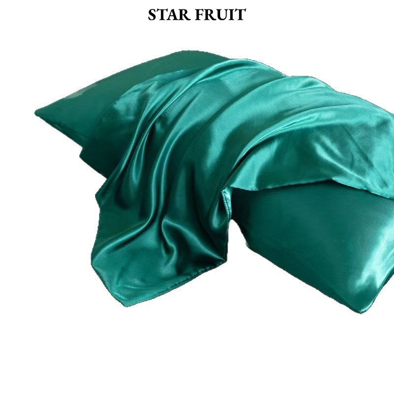 STAR FRUIT⭐ Luxury Satin Pillowcase Set Soft Smooth Silk Feel Bedding Accessory for Comfortable Sleep ราคา 70 บาท*ส่งฟรี