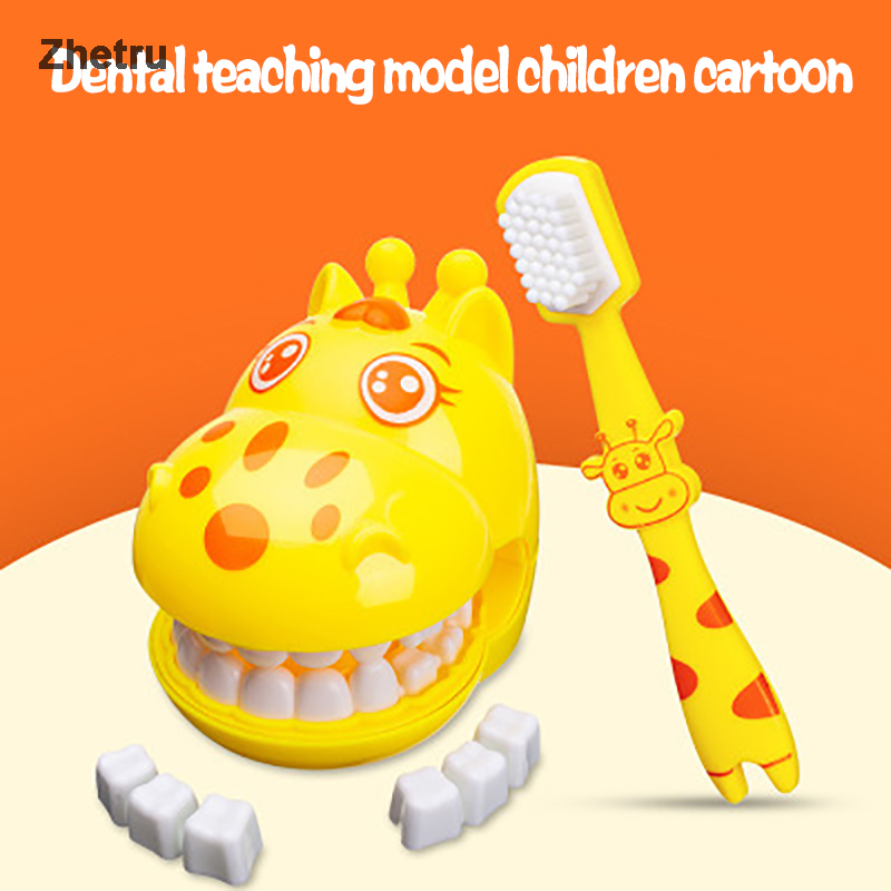 Flash Sale 4 món đồ chơi giả vờ cho trẻ em Bộ mô hình răng kiểm tra nha sĩ