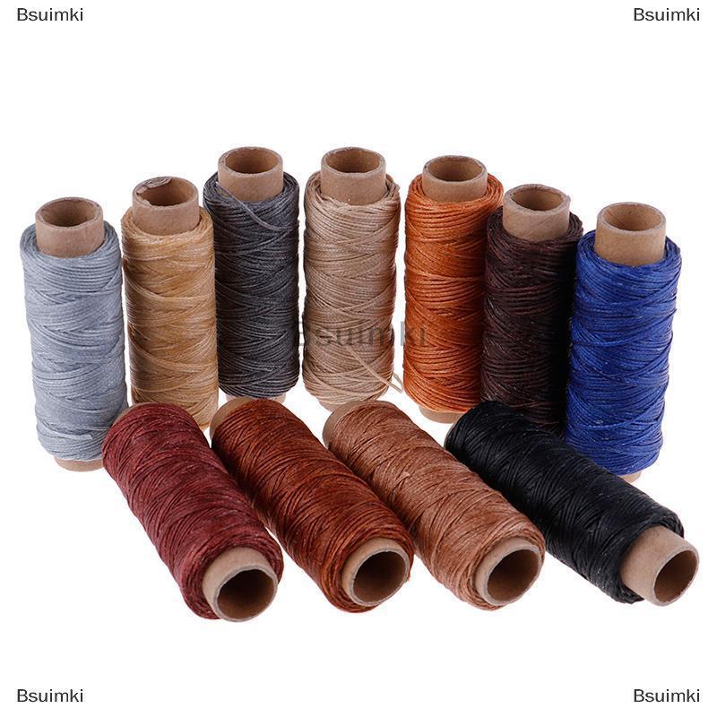 [COD] Bsuimki 50 m cuộn da may phẳng sáp chủ đề dây sáp khâu tay thủ công 150D