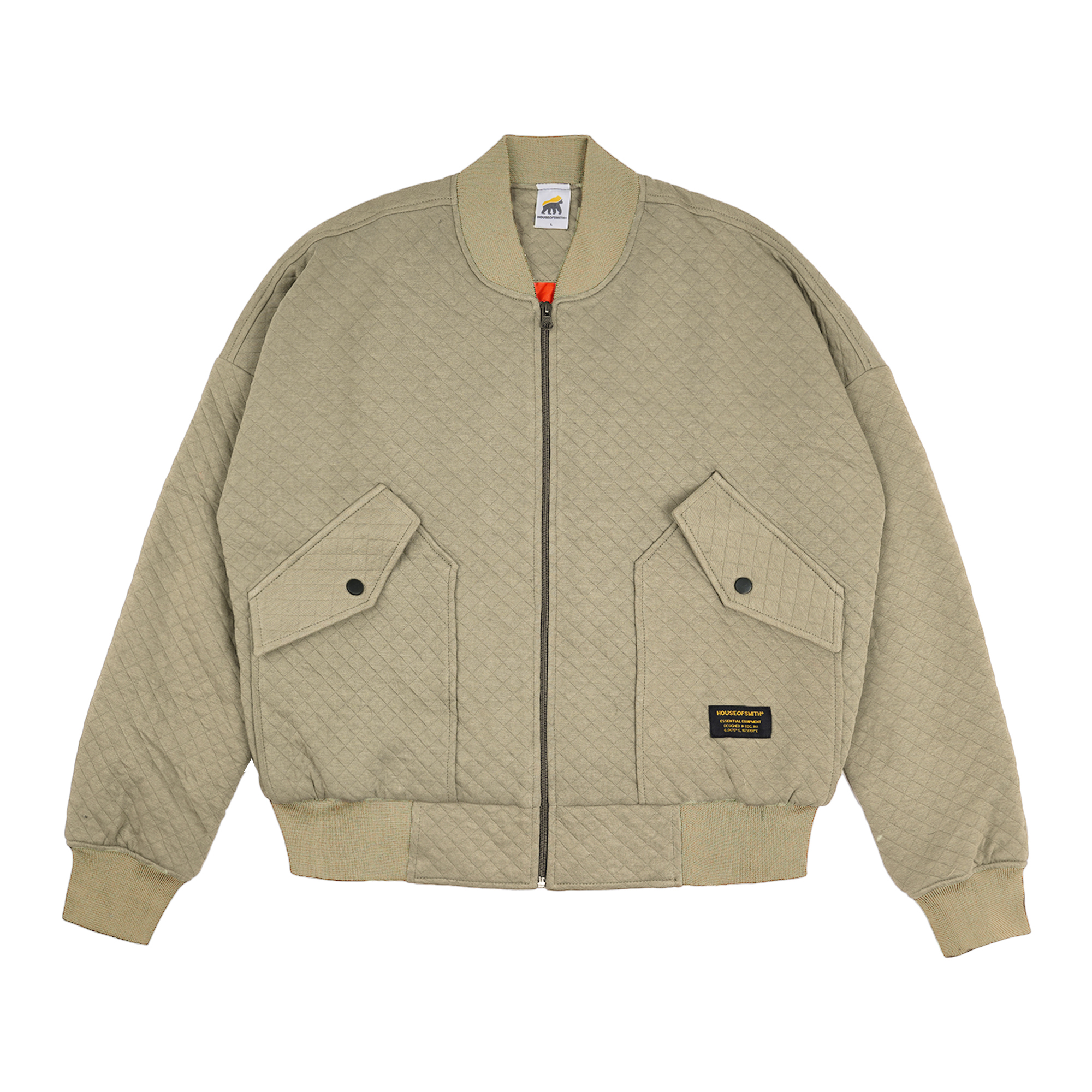 House of Smith Jaket Harrington Pria Hangor Cream #4