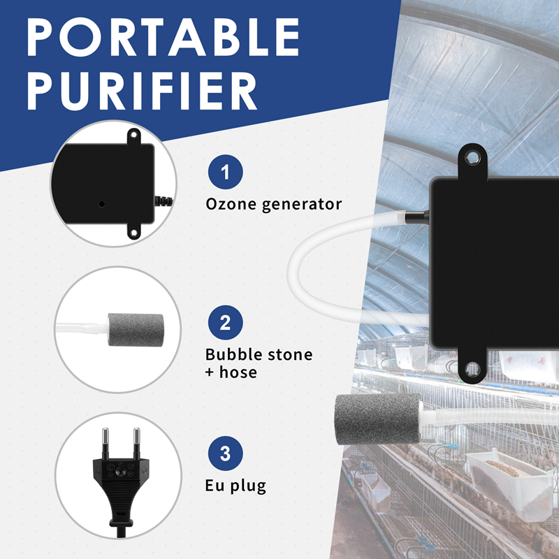 Generator 1000Mg Ozonizer Water Cleaner Treatment Fruit Vegetable Fish Tank ,EU Plug