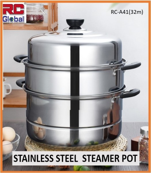 RC-Glober Steamer /  Kitchen Steamer /3 Layer multipurpose / Stainless Steel / Energy Saver Steamer Singapore