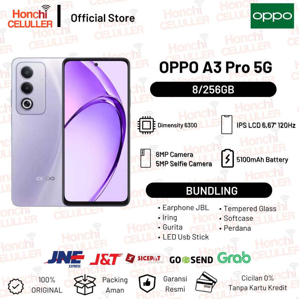 OPPO A3 Pro 5G 8/256GB Garansi Resmi Indonesia Harga  2,499,000 Ringgit*Penghantaran Percuma