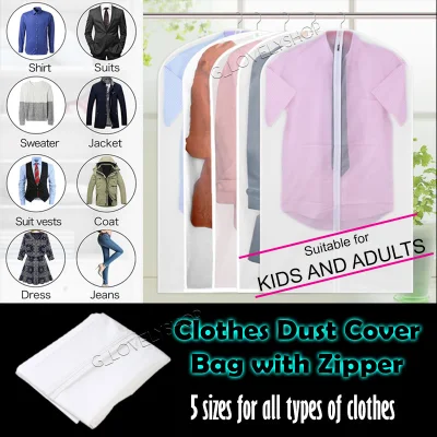 [BUNDLE OF 5] Kids/ Adult Clothes Dust Cover Zipper Bag Anti Dust Anti Mould Anti Odour