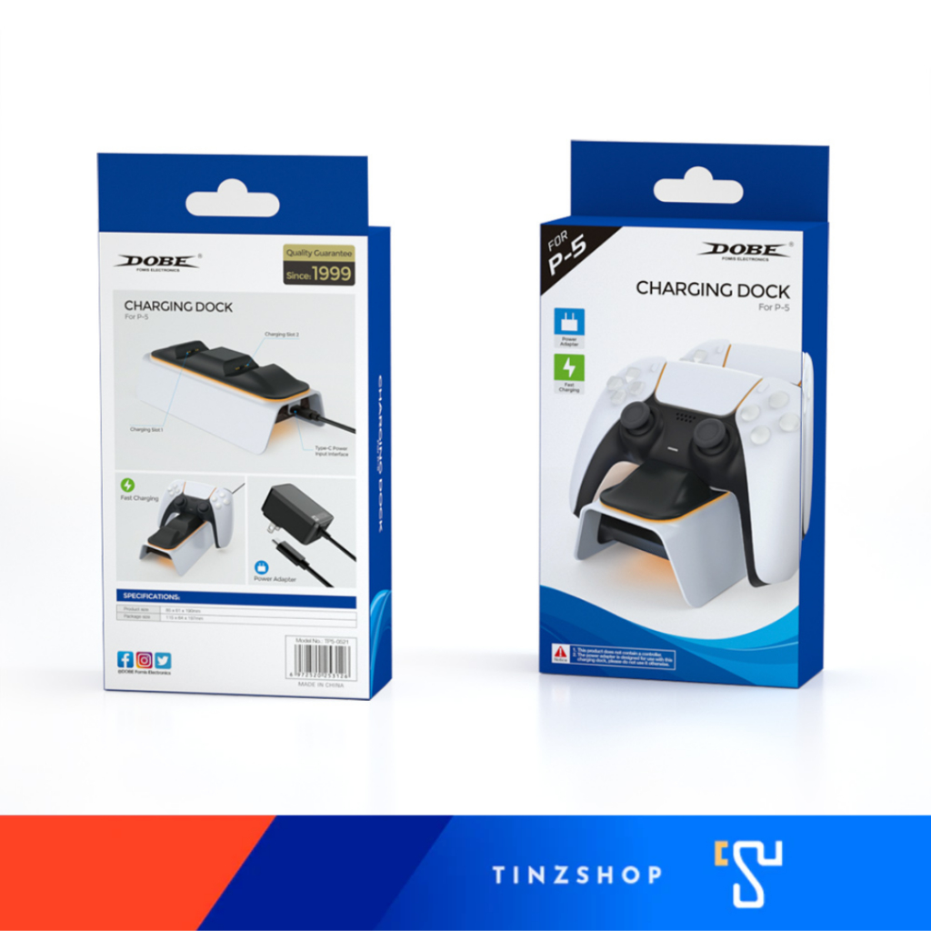 Dobe Tp5-0521B / Tp5-0521Gray Charging Dock for P-5 / White,Gray Dual Sens Joystick Charging Dock ราคา 358 บาท*ส่งฟรี