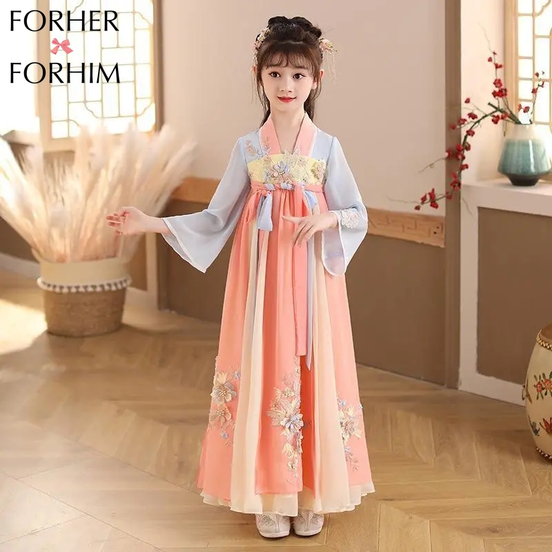FORHERFORHIM Children Hanfu Summer Girl China Wind Super Fairy Dress 12-year-old Girl Elegant Tang Dress Ru Skirt Spring and Autumn FH4079 ราคา 485 บาท*ส่งฟรี