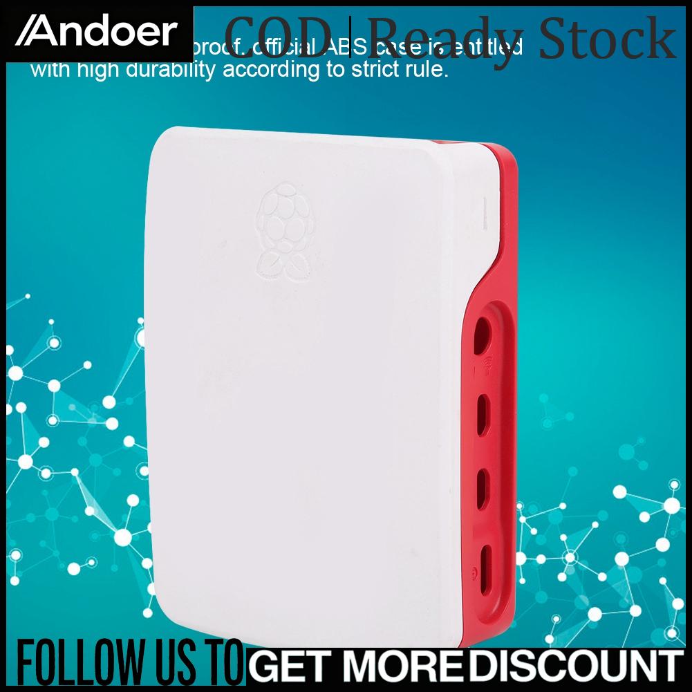 Andoer Ốp Lưng Cho Raspberry Pi Vỏ ABS Chính Thức Vỏ ABS Bề Mặt Mịn Đẹp Để Bảo Vệ Đèn LED Giá 43,000 Đồng*Miễn phí vận chuyển