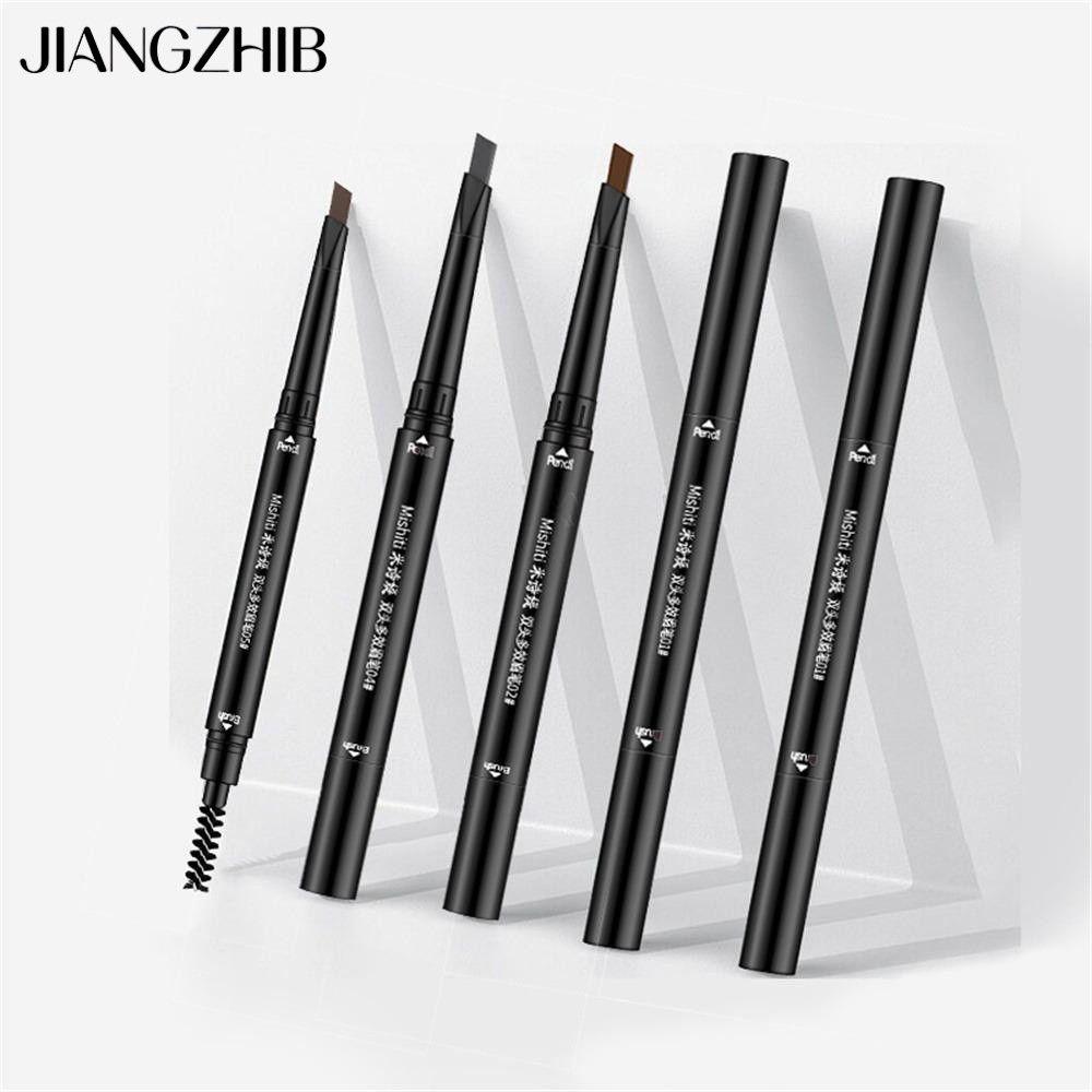 JIANGZHIB ดินสอเขียนคิ้วสองหัว หมุนอัตโนมัติ 360° กันน้ำ เรียบเนียน กันรอยเปื้อน ติดทนนาน เอฟเฟกต์ธรรมชาติ 5 สี ผู้เริ่มต้นที่เรียบง่าย ราคา 21 บาท*ส่งฟรี