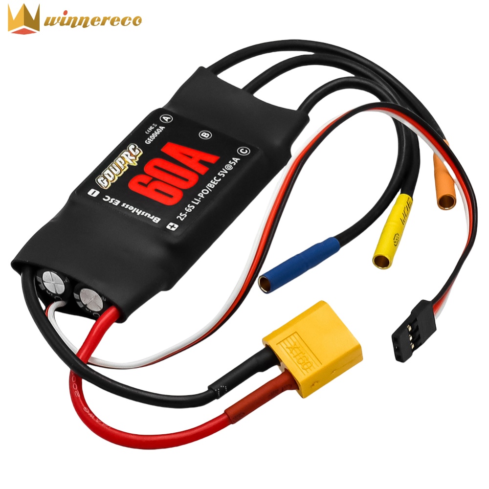 60A Brushless ESC Electronic Speed Controller for Drone RC Helicopter Airplane High Performance with Durable Construction for RC Hobbyists ราคา 738 บาท*ส่งฟรี