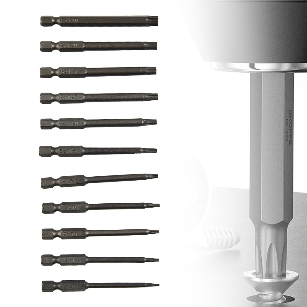 Torx loại Bộ Tuốc nơ vít Phụ Kiện Đầu dài hơn thường lệ Bộ bảo mật 75mm 【miễn phí vận chuyền】