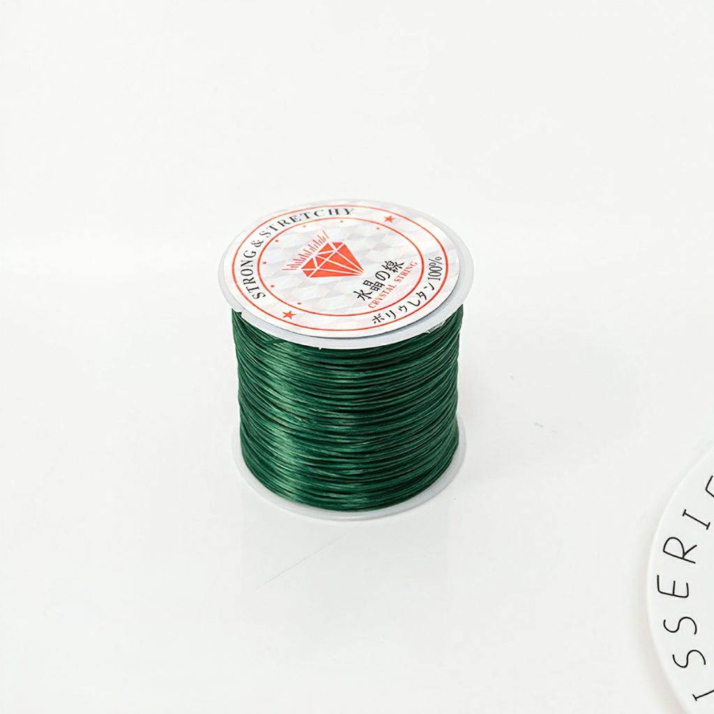 Cuộn Chỉ Chun lụa co dãn Loại - Dây chỉ chun chỉ tơ để xâu hạt đá xỏ hạt đá phong thủy - Dây Xâu Vòn