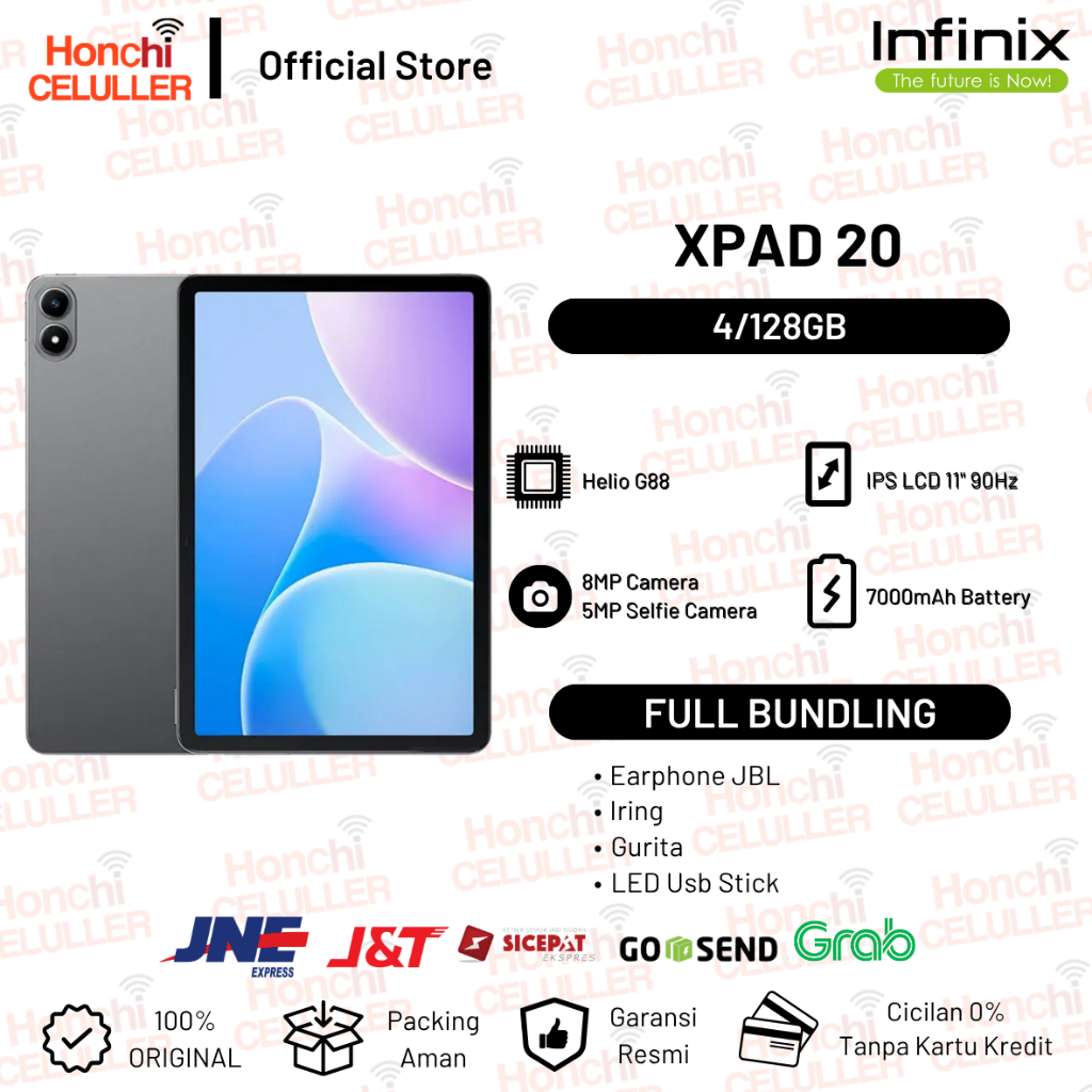 Infinix XPAD 20 4/128GB - Mediatek G88 - 11" 90Hz FHD+ - 7000 mAh - 4G LTE Garansi Resmi Infinix Indonesia Harga  2,299,000 Ringgit*Penghantaran Percuma