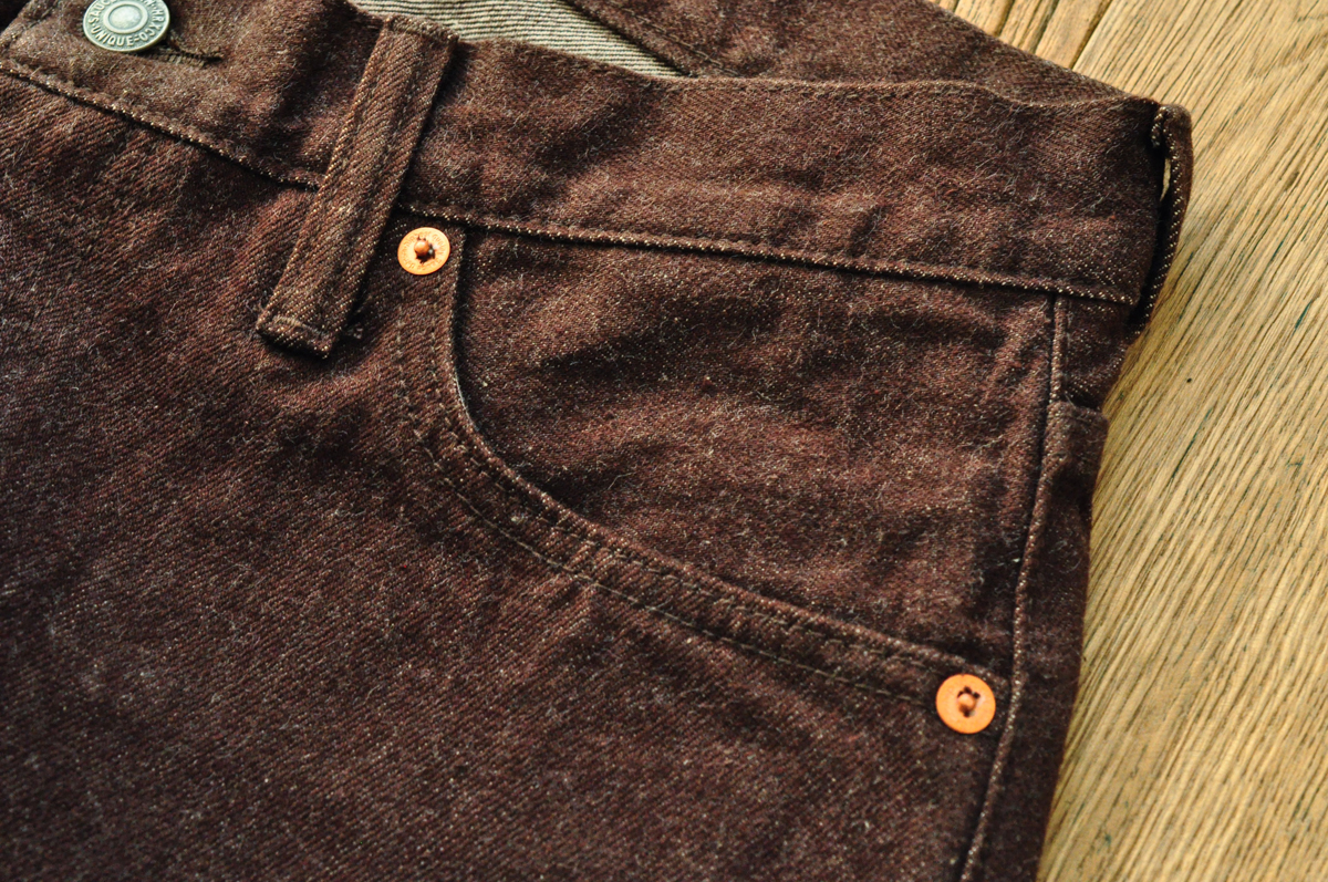 AQLKY Saucezhan Men Jeans Brown Jeans Men Jeans Trousers Selvedge Denim Jeans for Men Taper Fit Mens Jeans vintage 13.8 Oz FGUOP · v2