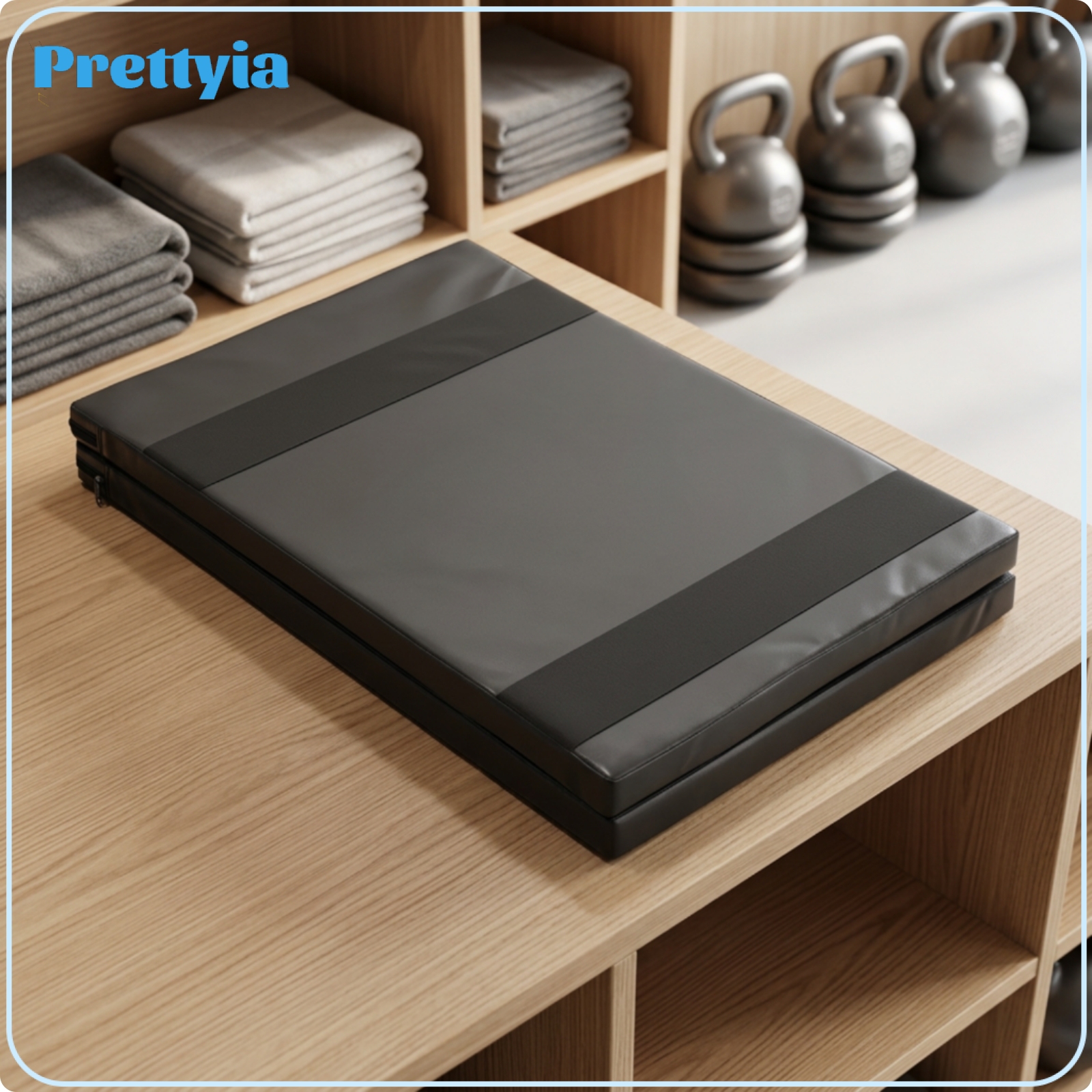 Prettyia Thick Foldable Fitness Wall Mat Water-Resistant Folding Gym Mat Portable Supportive for Dancers ราคา 14,552 บาท*ส่งฟรี