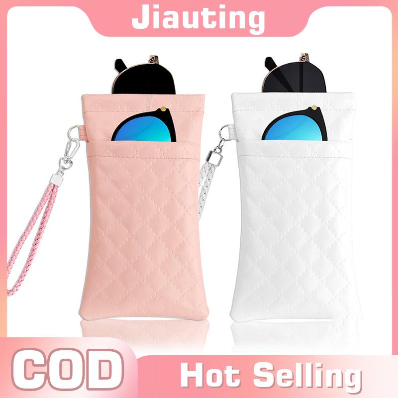 Jiauting Xách tay bóp Kính mát trường hợp PU da mềm Kính mát trường hợp dễ dàng để sử dụng kính mắt trường hợp Pouch